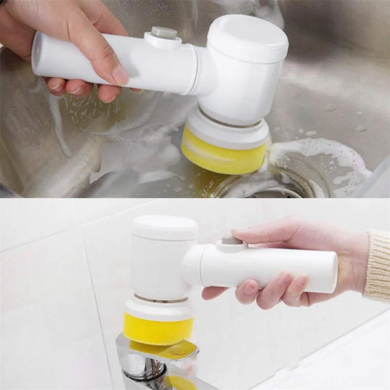 5-in-1 Electric Cleaning Brush – Cordless Household Scrubber #1001