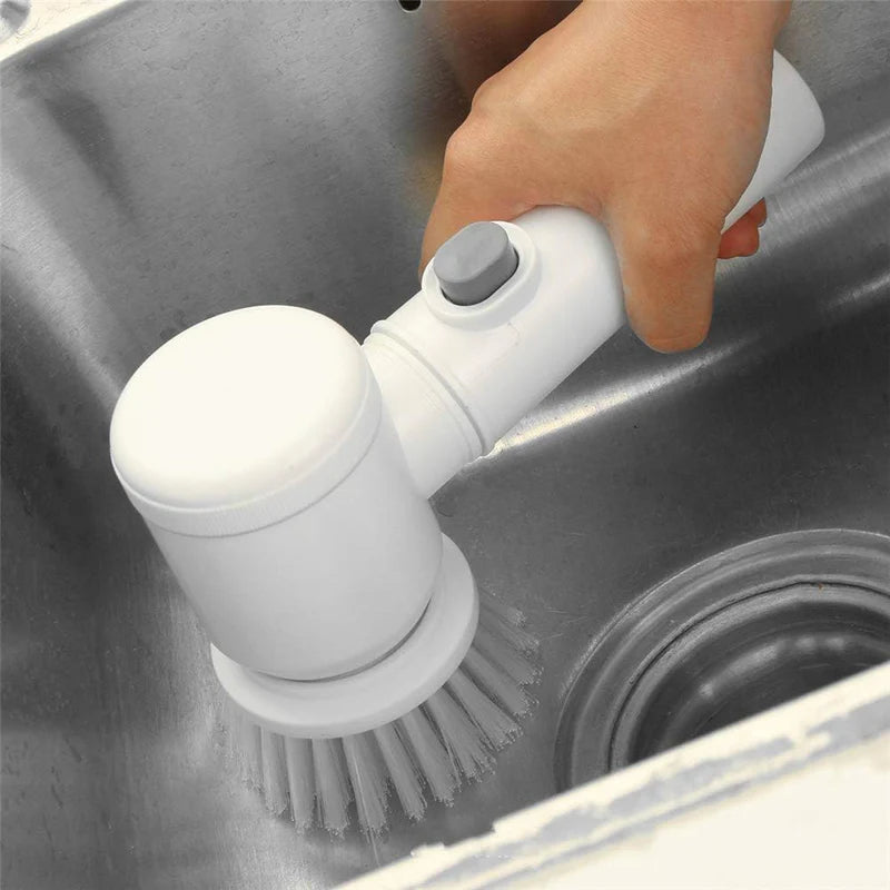 5-in-1 Electric Cleaning Brush – Cordless Household Scrubber #1001