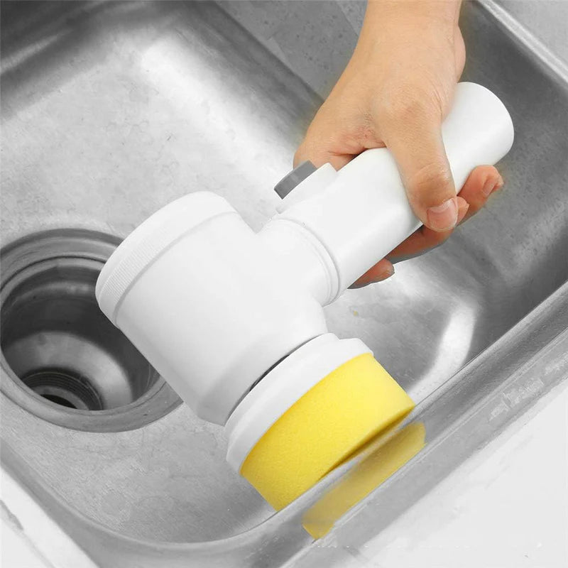 5-in-1 Electric Cleaning Brush – Cordless Household Scrubber #1001
